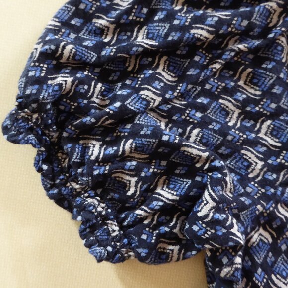 LUCKY BRAND WOMENS BLUE GRAY PATTERN SHIRT (PRE-OWNED) SIZE LARGE - Picture 9 of 11